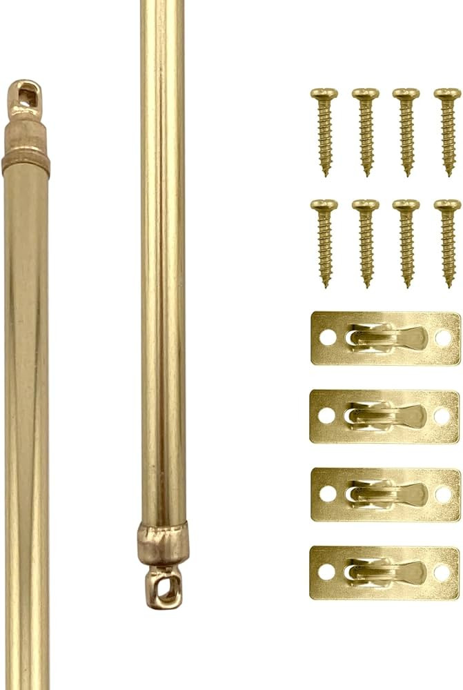 Amazing Drapery Hardware Swivel Sash Curtain Rods with Brass Finish, Set of 2 (Hardware Included)... | Amazon (US)