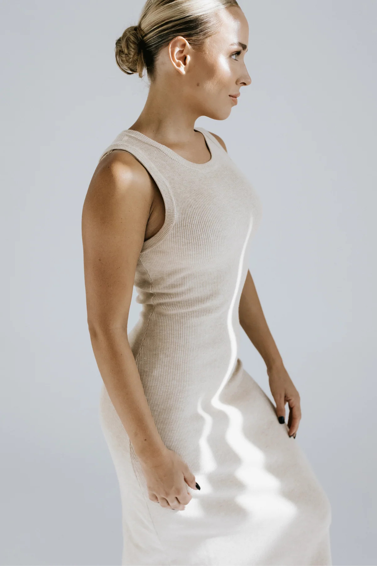 Everything Midi Dress - Beige | THELIFESTYLEDCO