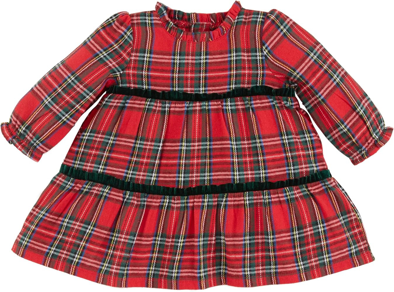 Mud Pie Baby Girls Children Tartan Tiered Dress | Amazon (US)