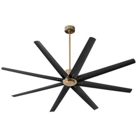 72" Oxygen Fleet Brass and Black Outdoor Large Ceiling Fan with Remote - #1678J | Lamps Plus | Lamps Plus