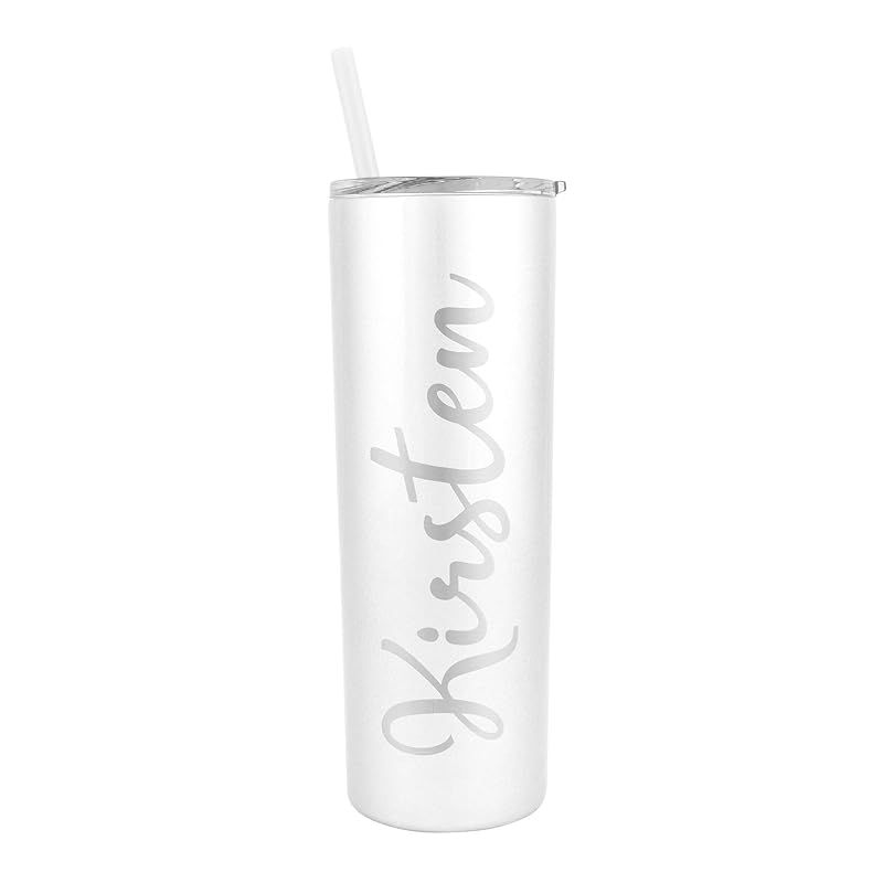 Stainless-Steel Tumbler, Skinny Personalized Tumbler, Customized Gift (20 Ounces) | Amazon (US)
