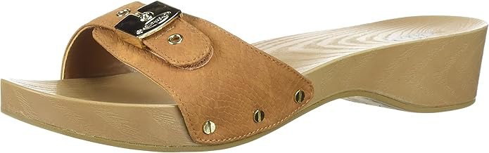 Dr. Scholl's Shoes Women's Classic Sandal Faux Wood Slide Sandal | Amazon (US)