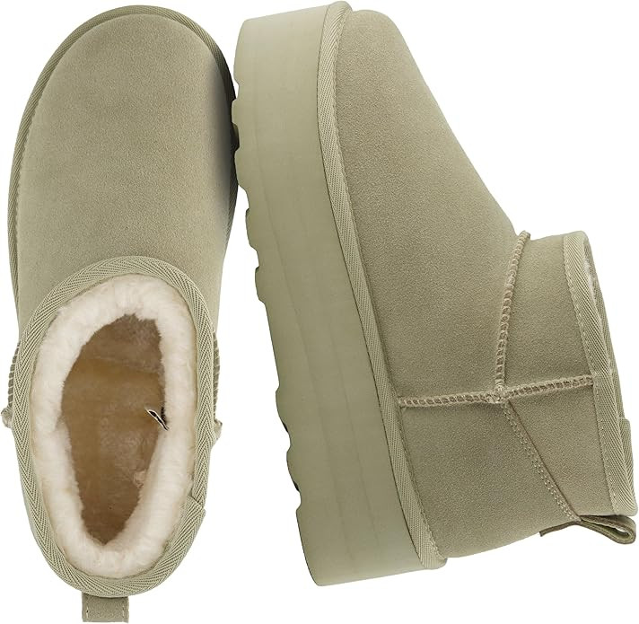 CUSHIONAIRE Hippy Women’s Platform Ankle Boots – Genuine Suede, Faux Fur Lining, Cozy Winter ... | Amazon (US)