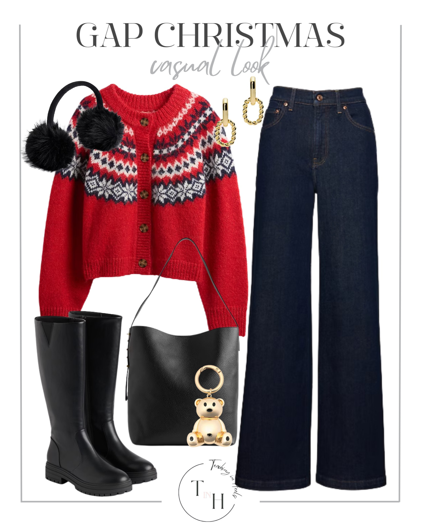 GAP Christmas Casual Look

Sequin tops
Velvet dresses
Satin midi skirts
Metallic heels
Statement earrings
Festive knit sweaters
Tailored blazers
Cocktail dresses
Clutch handbags

#LTKSeasonal #LTKHoliday #LTKSaleAlert