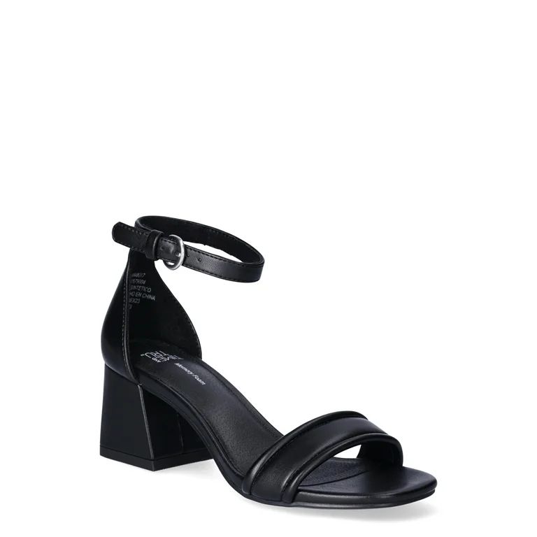 Time and Tru Women's Block Heel Sandals, Sizes 6.5-12, Wide Width Available | Walmart (US)