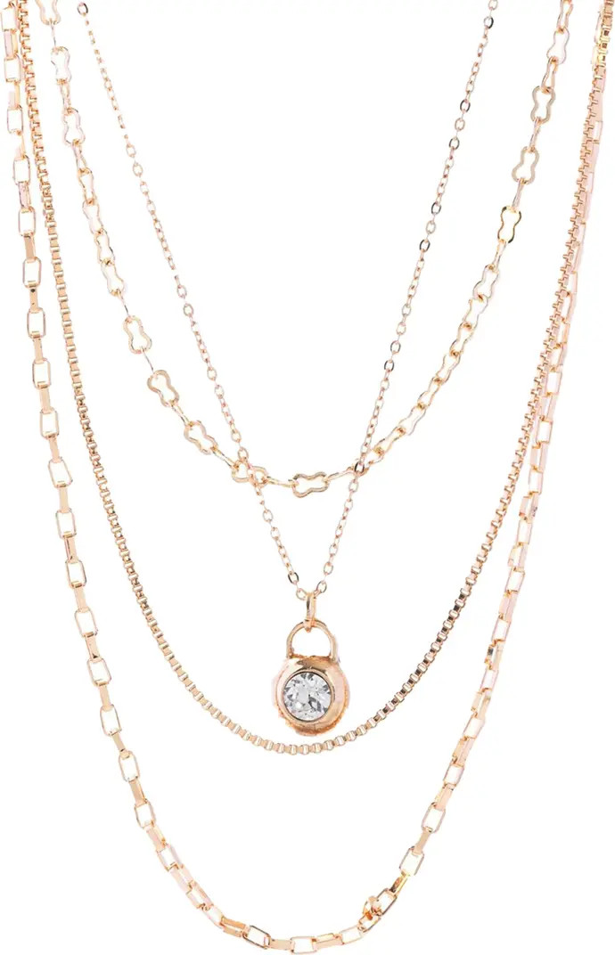 SAACHI Crystal Layered Chain Necklace | Nordstromrack | Nordstrom Rack