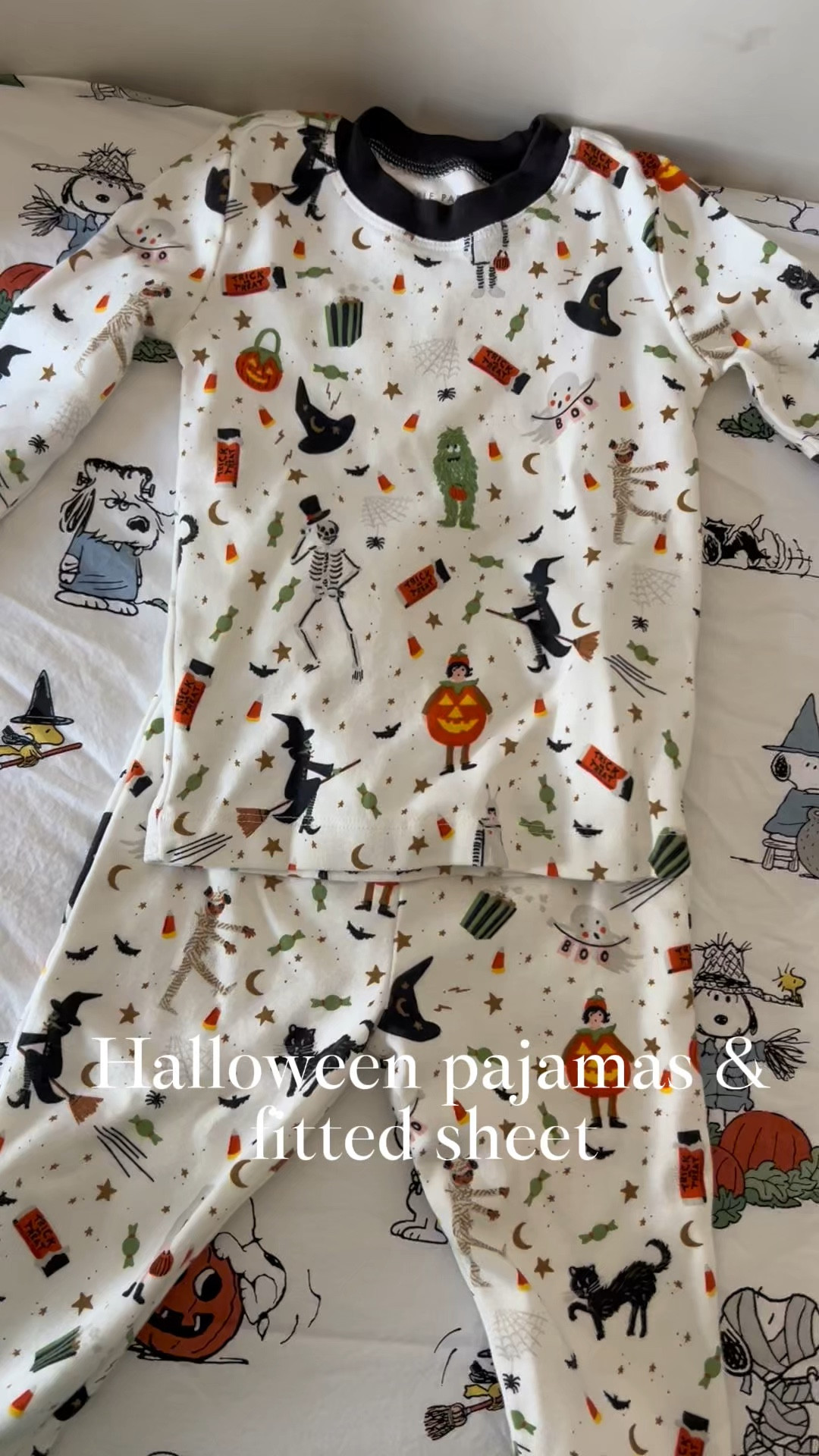 Toddler Halloween pajamas and Halloween bedding that is on sale! Pajamas are thick and high quality and I love the print on the peanuts Halloween sheet. 
Halloween. Fall decor. Toddler. Toddler pajamas. Holiday pajamas. Halloween decor 

#LTKVideo #LTKHalloween #LTKKids