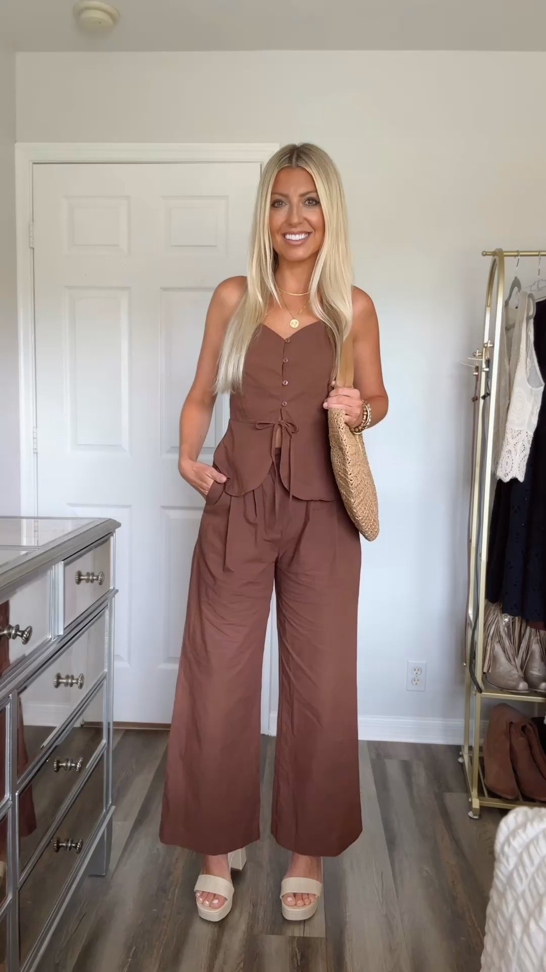 The cutest set for Spring! Lightweight cotton material and perfect for vacation!
Discount code: Kaleigh15 @chicwish
 ✨To shop:
*Tap the link in my bio! Where you can shop the free @shop.ltk app
*Click my story within 24hrs of post and everything is linked
*Click the “May” saved stories 
*DM me and I’ll send you the link directly!
. 
.
.
.
.
.
.
Linen outfit / vacation outfit / church outfit / spring fashion / set / spring outfit inspo / church style / spring accessories / spring purse 

#vacationoutfit #springfashion #springoutfit #churchoutfit #linenset

#LTKootd #LTKTravel