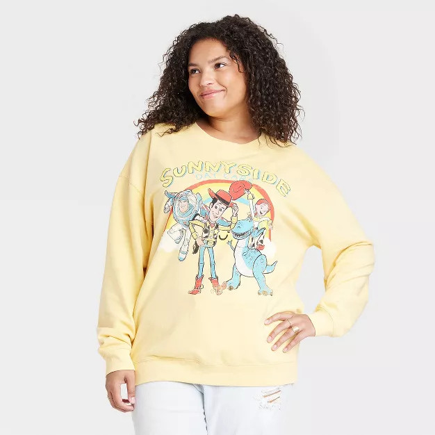 Women's Sunnyside Daycare Oversized Graphic Sweatshirt - Yellow | Target
