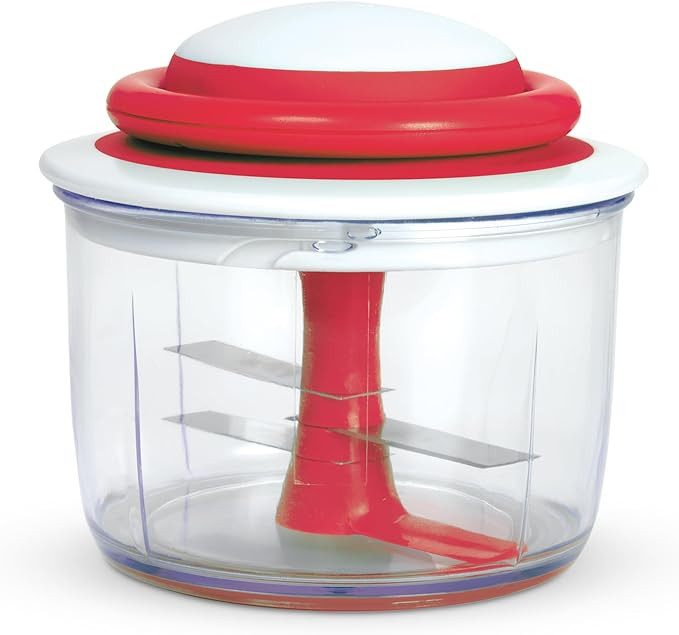 Chef'n 102-239-005 VeggiChop Hand-Powered Food Chopper, Set of 1, Cherry | Amazon (US)