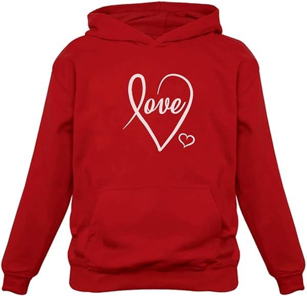 Love Cursive Heart Valentine's Day Women Hoodie | Amazon (US)