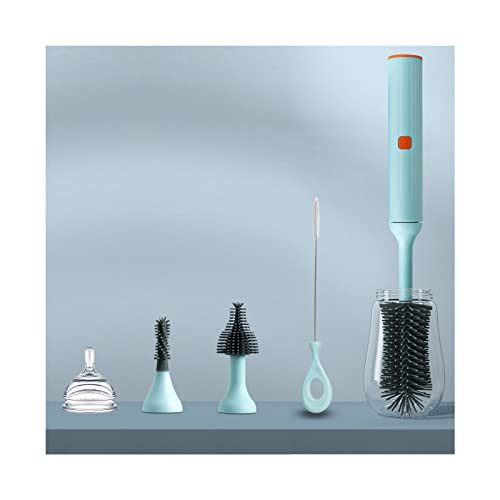 soarup90000 Electric Bottle Brush Cleaner Kit with Rechargeable Baby Bottle Brush Cleaner, Pacifiers Cleaner,Gap Cleaner, Long Straw Brush, Waterproof,Baby Newborn Essentials,Gift for Mothers,Blue | Amazon (US)