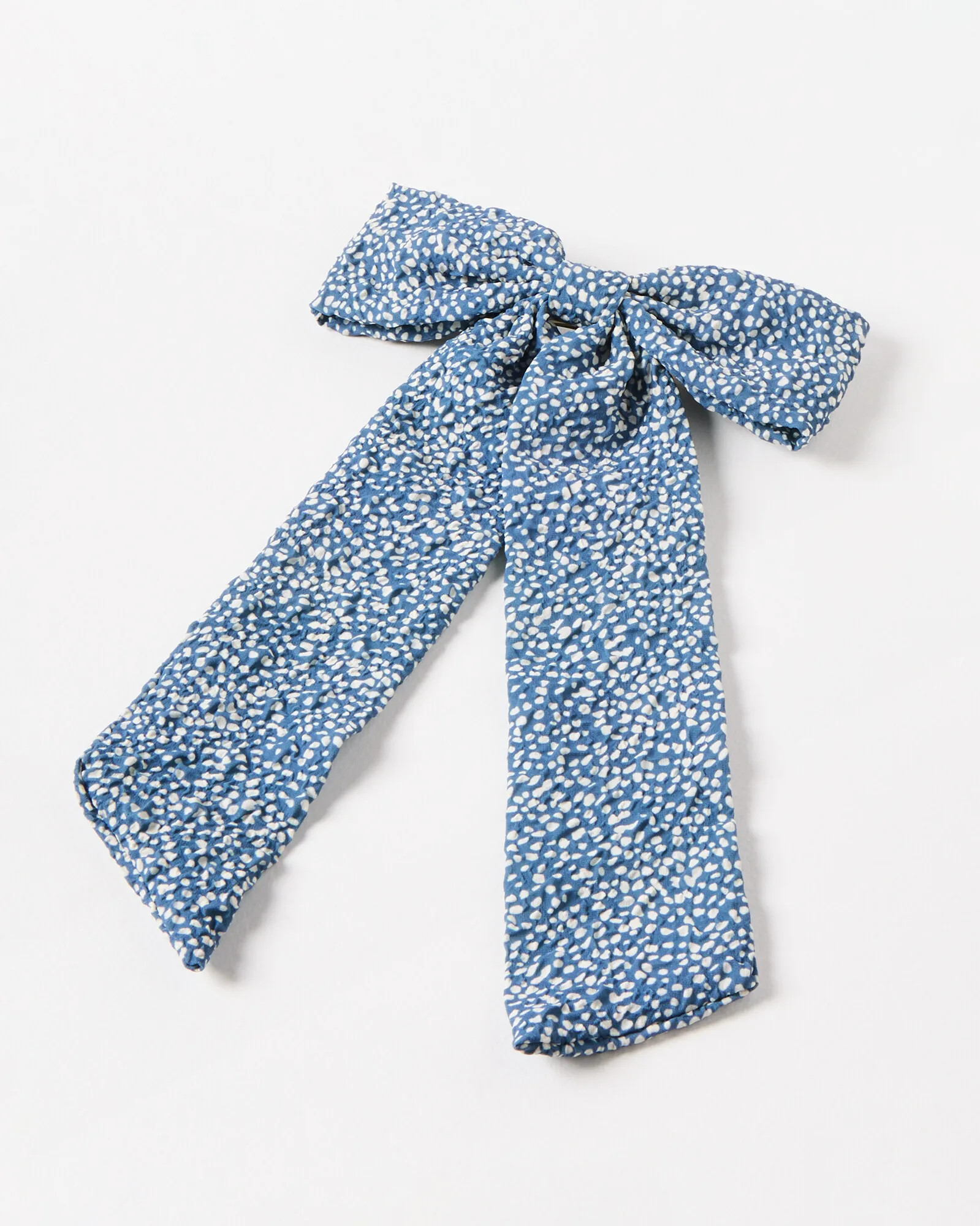 Daithi Blue Spotty Barrette Hair Bow Clip | Oliver Bonas (Global)