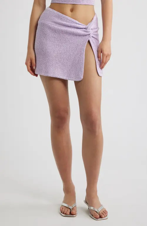 Kulani Kinis Mini Twist Sarong Skirt in Lilac Glimmer at Nordstrom, Size Small | Nordstrom