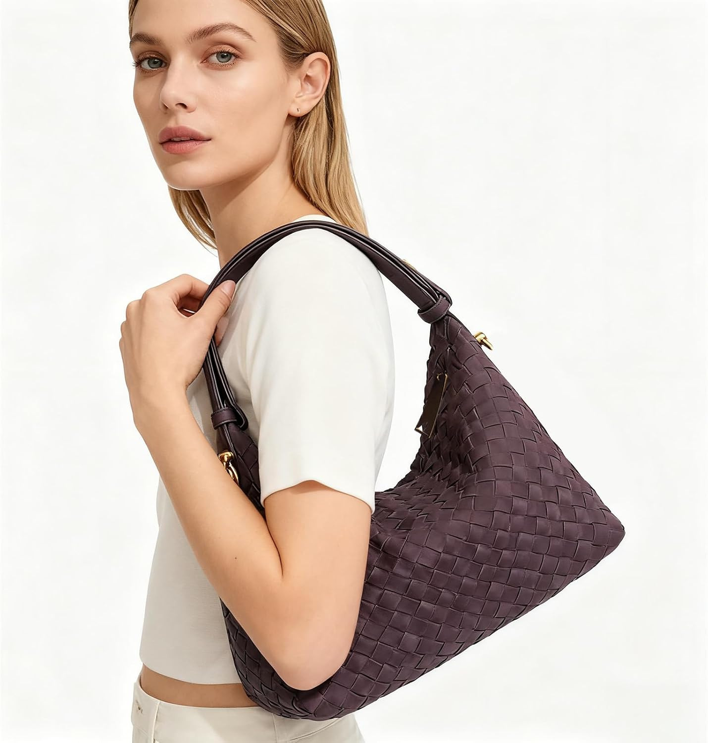 Suede Hobo Bag For Women,Vintage Shoulder Crossbody Purse,Fause Suede Handbag 2 Adjustable Straps,Lightweight Soft | Amazon (US)