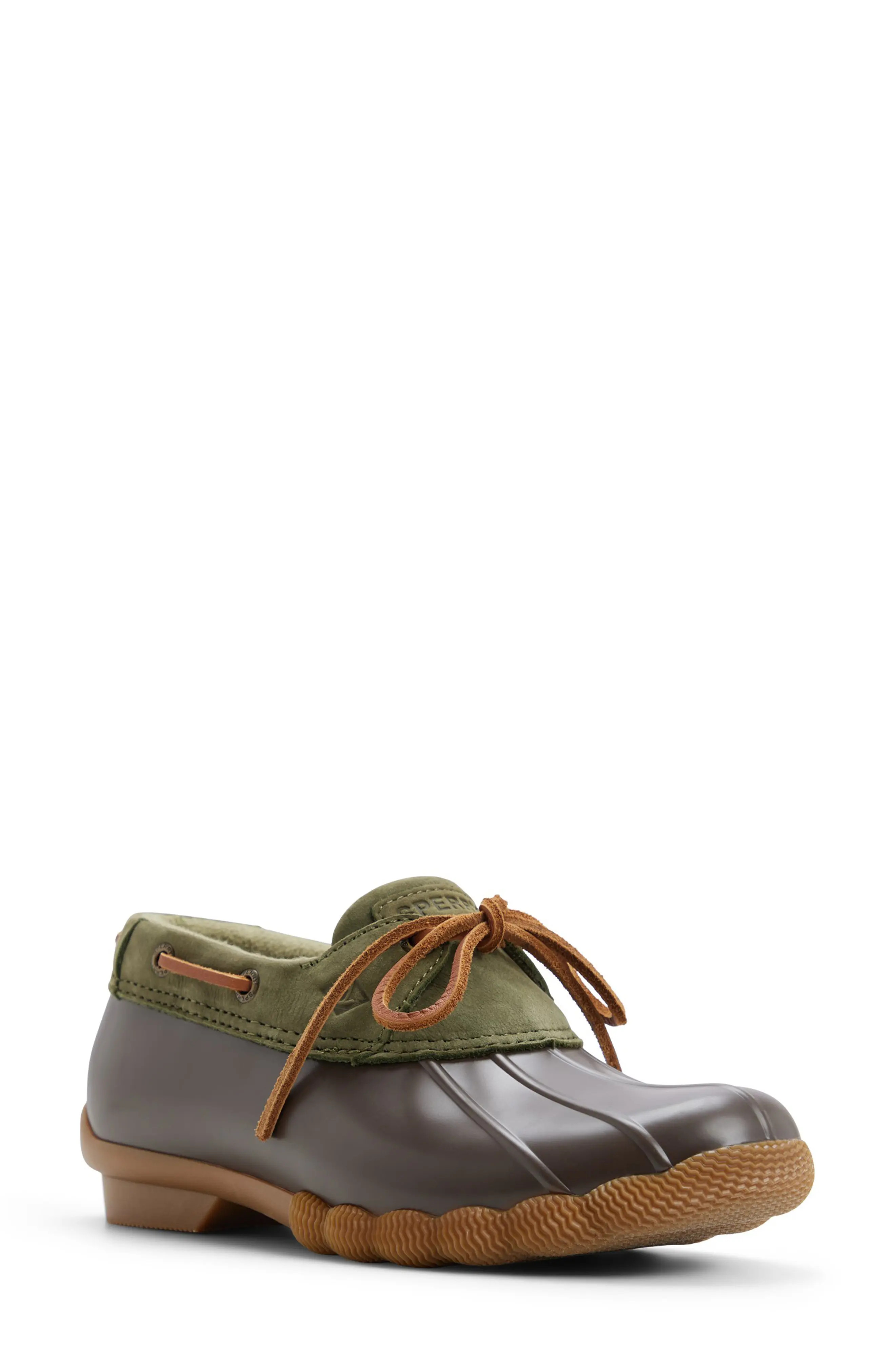 Sperry Saltwater™ 1 Eye Waterproof Duck Shoe in Khaki at Nordstrom, Size 6 | Nordstrom