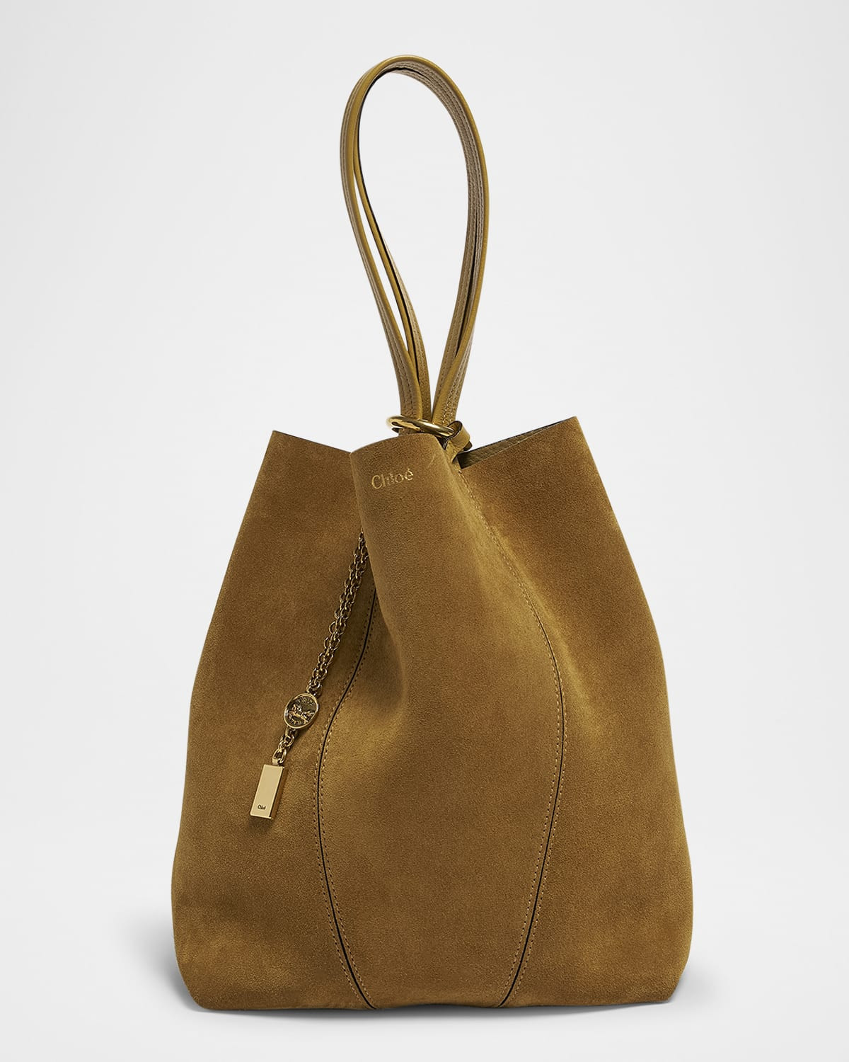 Spin Medium Tote Bag in Suede | Neiman Marcus