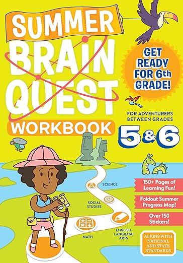 Summer Brain Quest: Between Grades 5 & 6      Paperback – Sticker Book, April 18, 2017 | Amazon (US)