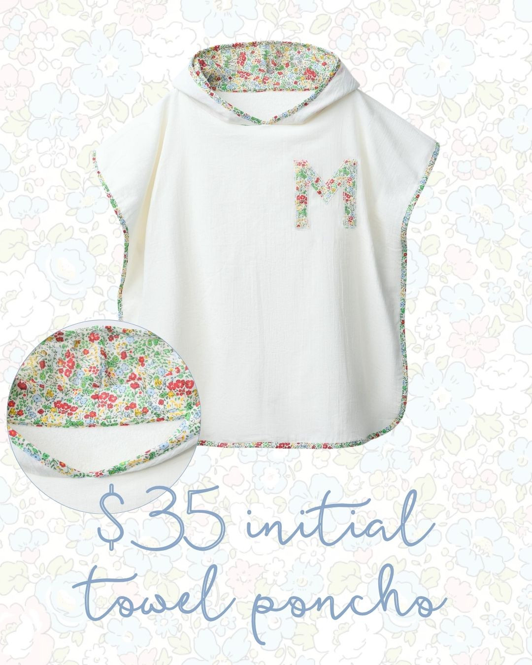 $35 initial towel poncho from Zara! 

 #LTKKids