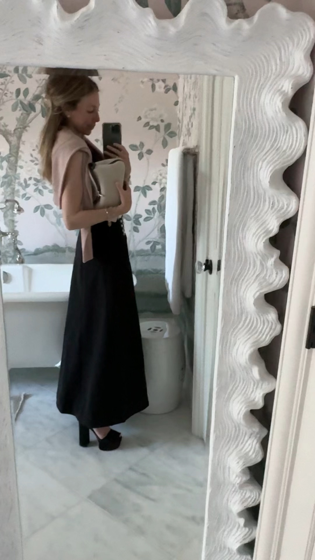 Adore this toteme bag and buru dress. 