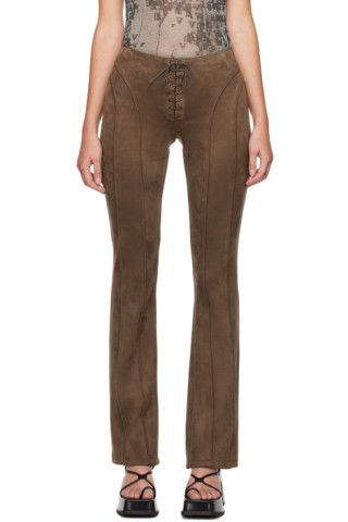 Brown Lara Trousers | SSENSE