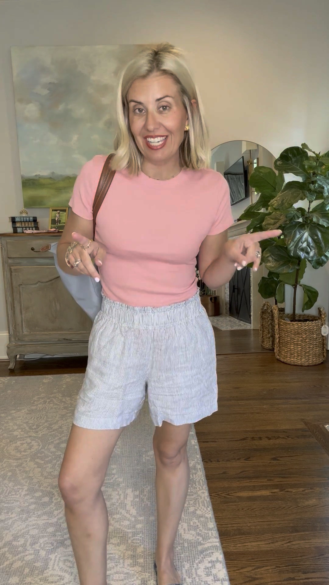 Old Navy for the win! This is the t-shirt version of my fav snug tank. I sized up to a medium tee, small shorts  & 38.5 sandal (1/2 size up). 

*Use Catherine20 at A+B

#LTKmomlife #LTKstorytime