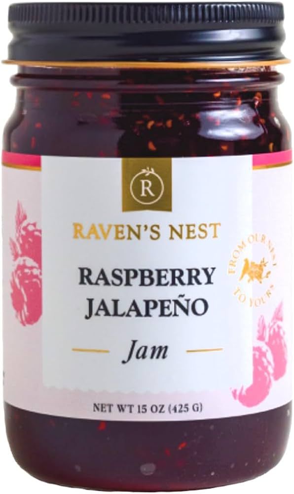 Raven's Original Hot Pepper All Natural Jam - 15 Ounce Jar (Raspberry Jalapeno) | Amazon (US)