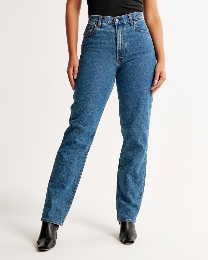 Curve Love Ultra High Rise 90s Straight Jean | Abercrombie & Fitch (US)
