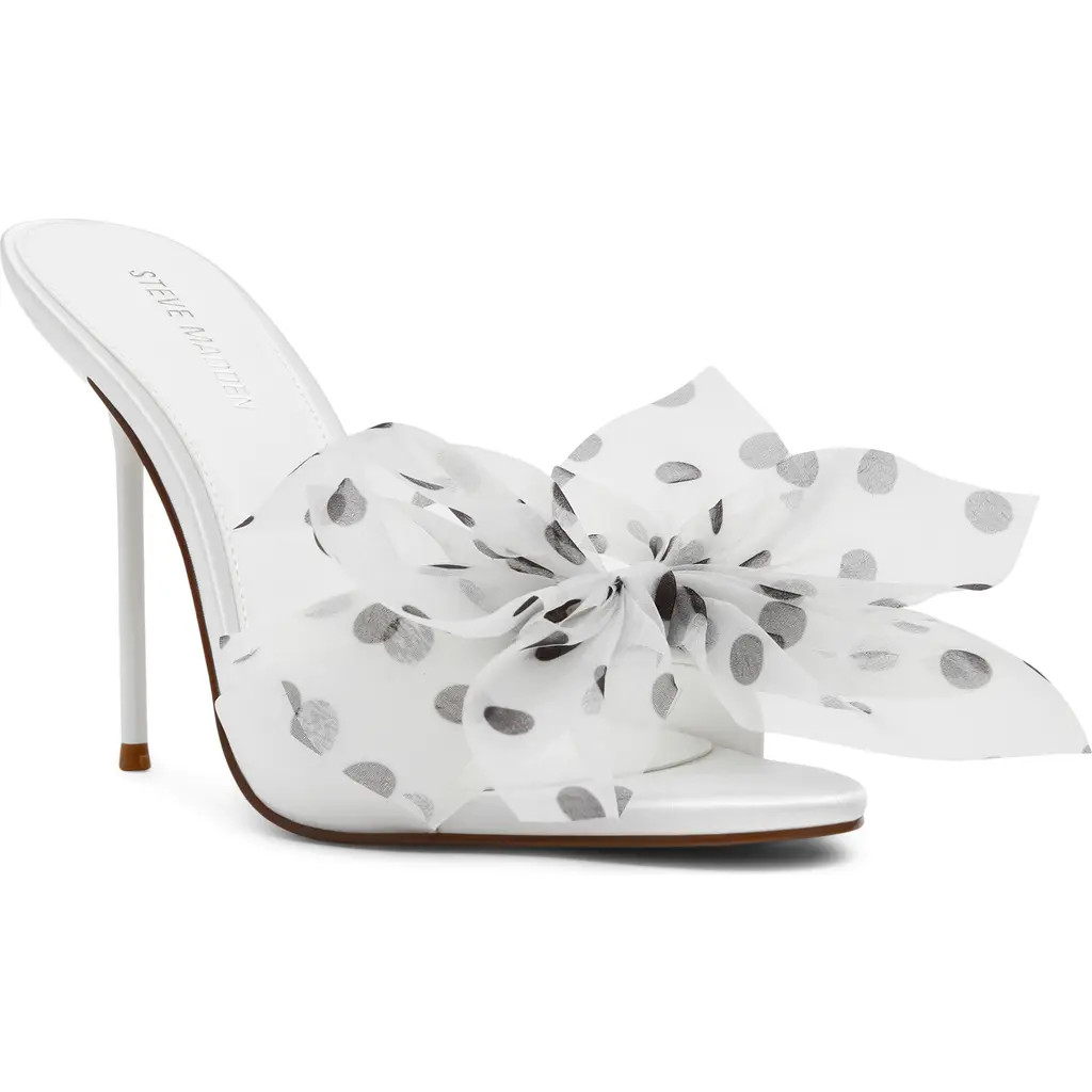 Steve Madden Davina Slide Sandal in White Polka Dot at Nordstrom, Size 8.5 | Nordstrom