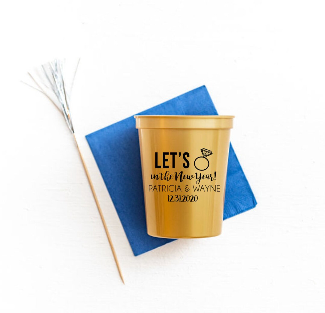 New Years Eve Wedding Cups NYE Wedding Cups Ring in the New - Etsy | Etsy (US)