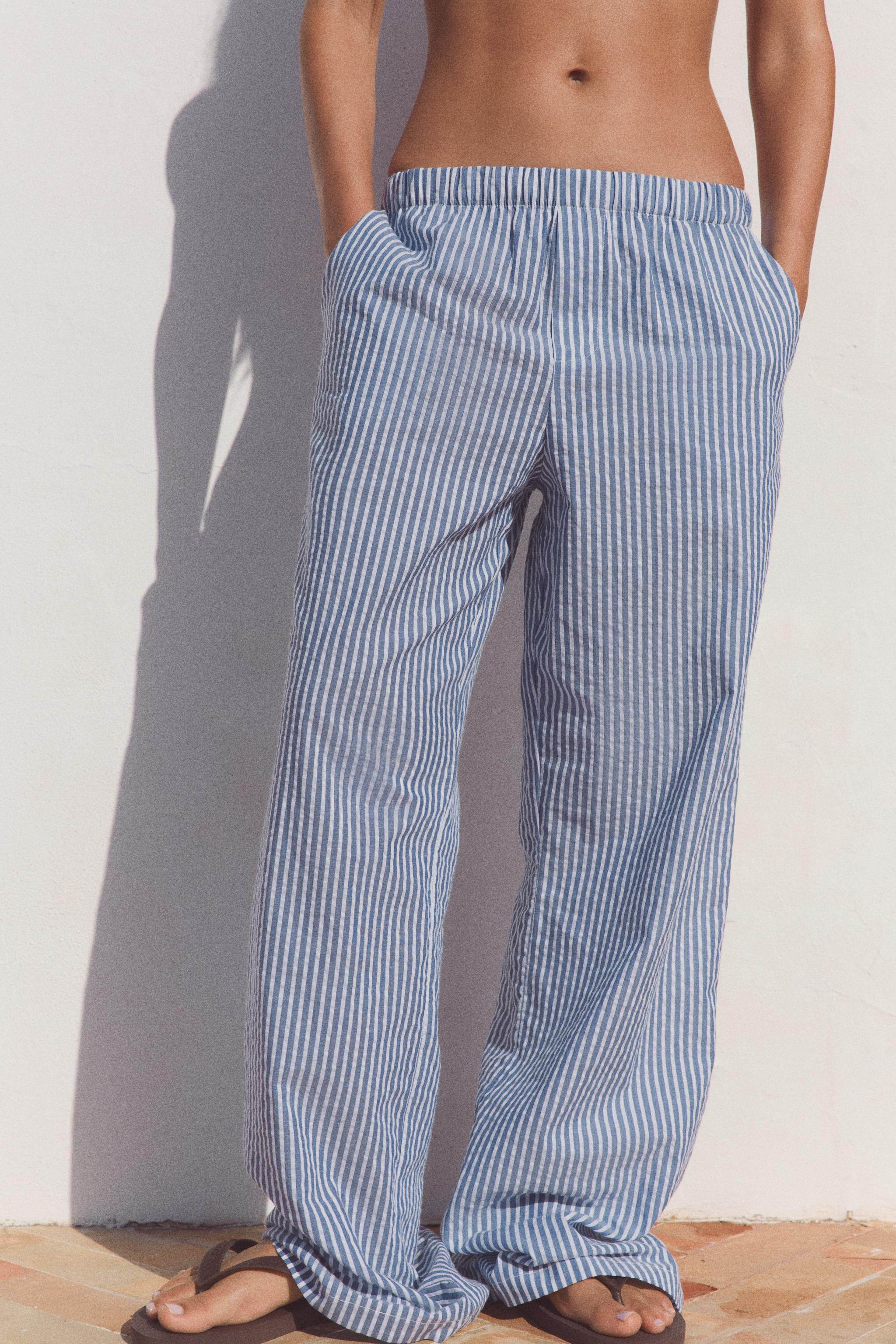 STRIPED PYJAMA-STYLE TROUSERS | Zara UK