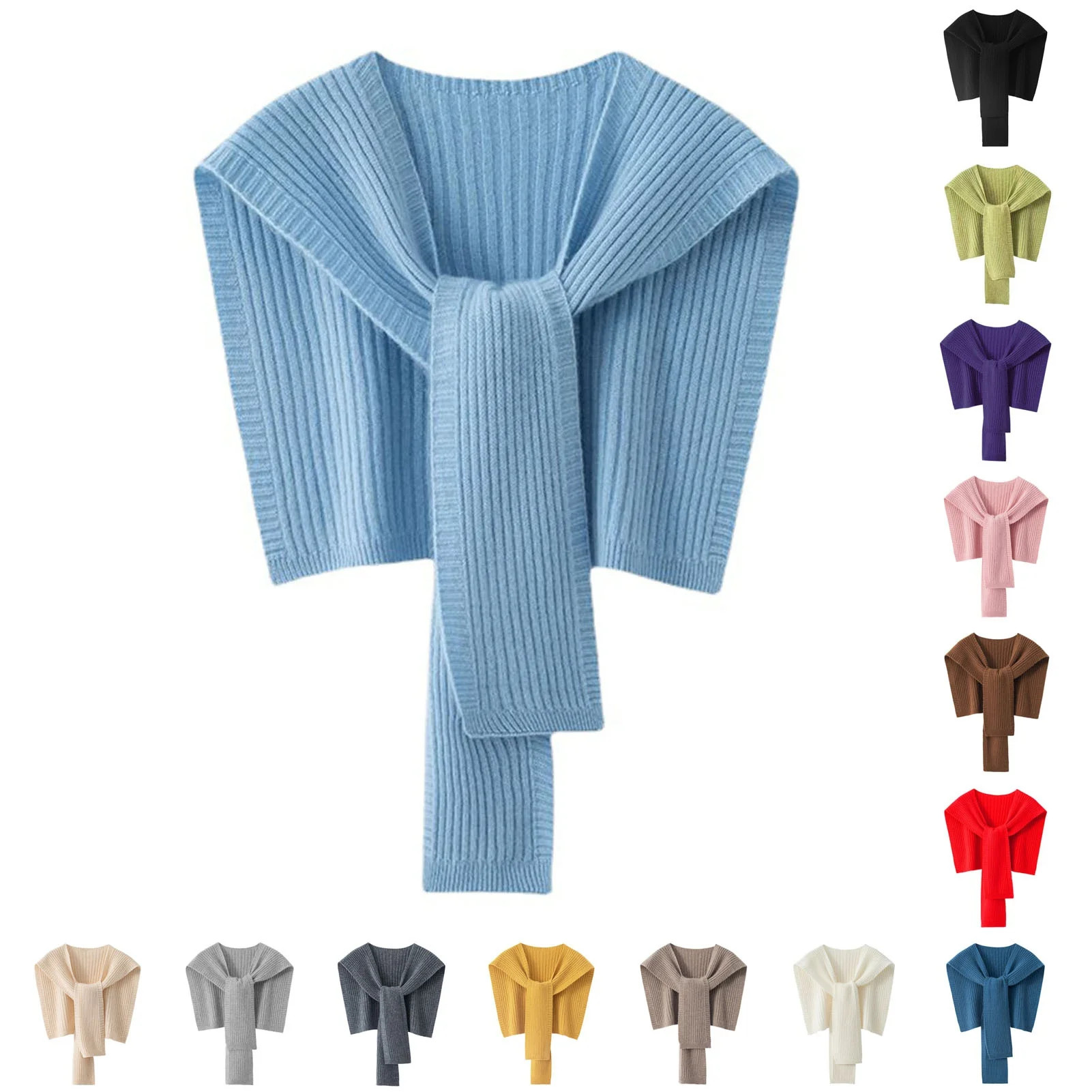 Sweater Shawl Wraps for Women, Soft Warm Knitted Shawls Travel Casual Scarf Cape Shoulder Tops Fa... | Walmart (US)