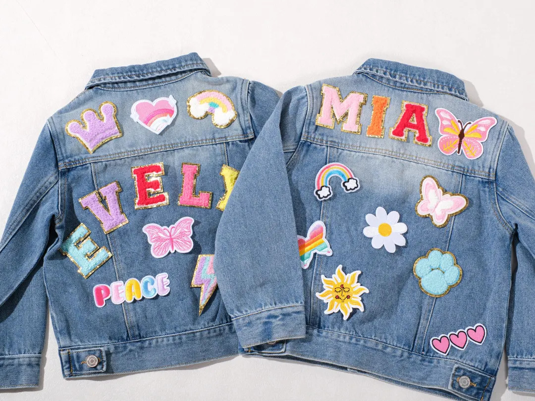 Personalized Kids Denim Jacket: Custom Name & Applique Patches | Etsy (US)