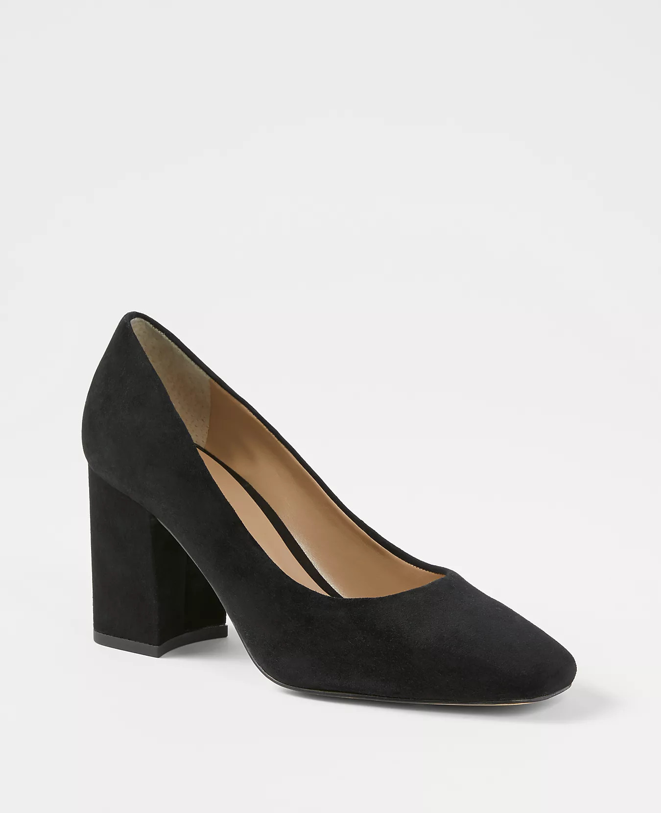 Suede Block Heel Pumps | Ann Taylor (US)