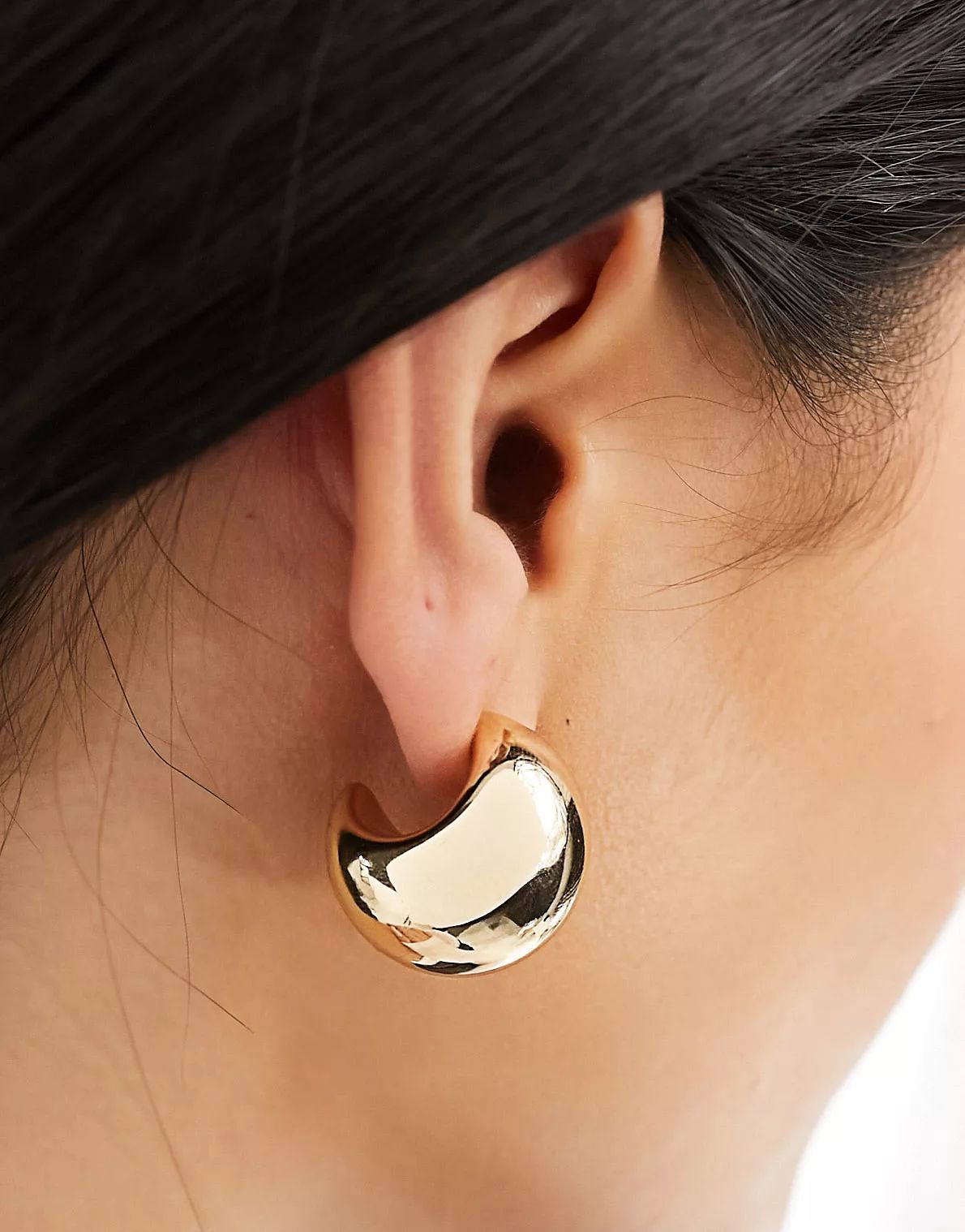 ASOS DESIGN hoop earrings with bubble detail in gold tone | ASOS | ASOS (Global)
