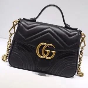 Gucci Marmont Matalesse Top Handle Bag Black | Poshmark