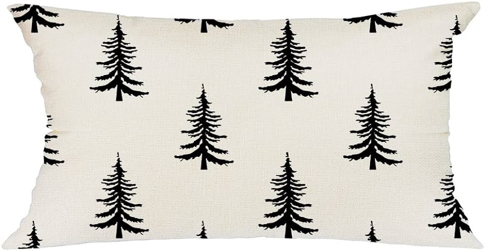 GEEORY Christmas Pillow Cover 12x20 for Christmas Decorations Chirstmas Tree Lumbar Pillow Cover ... | Amazon (US)