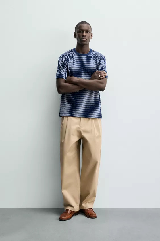 JACQUARD STRIPED T-SHIRT | Zara UK