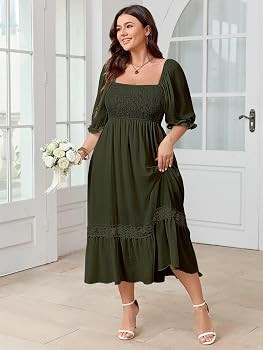 SCOMCHIC Women's Plus Size Boho Fall Dresses | Amazon (US)