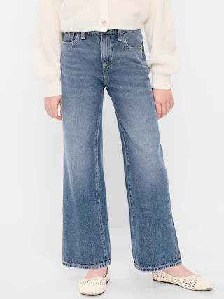 Wow High-Waisted Baggy Wide-Leg Jeans for Girls | Old Navy (US)