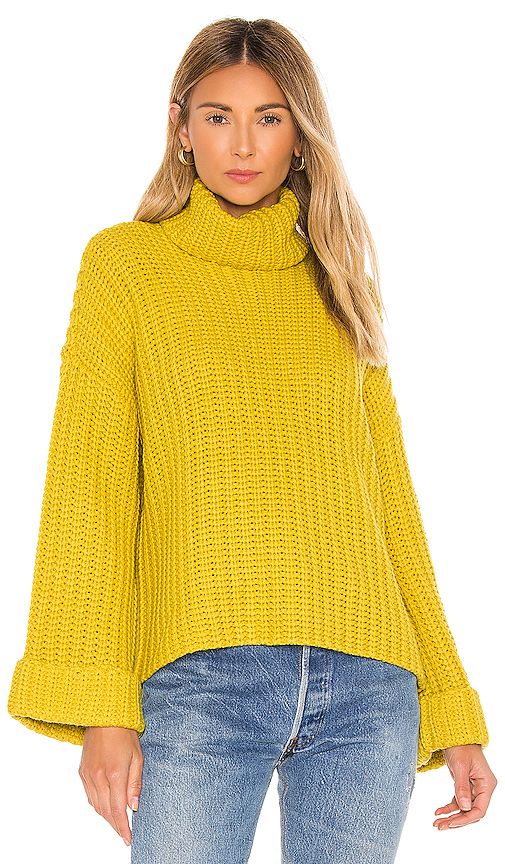 525 Wide Sleeve Turtleneck in Mustard. - size XS (also in L,M,S) | Revolve Clothing (Global)