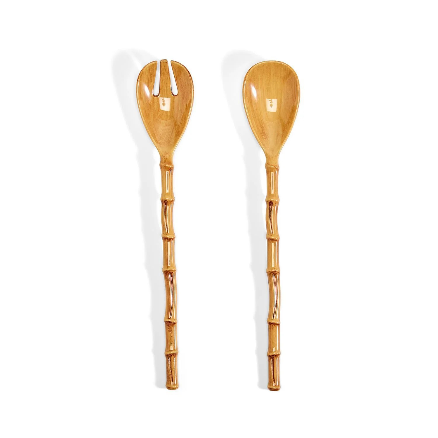 Bamboo Touch Accent 2-Piece Serving Set | Coastal Flatware | Coastal Bleu | Coastal Bleu