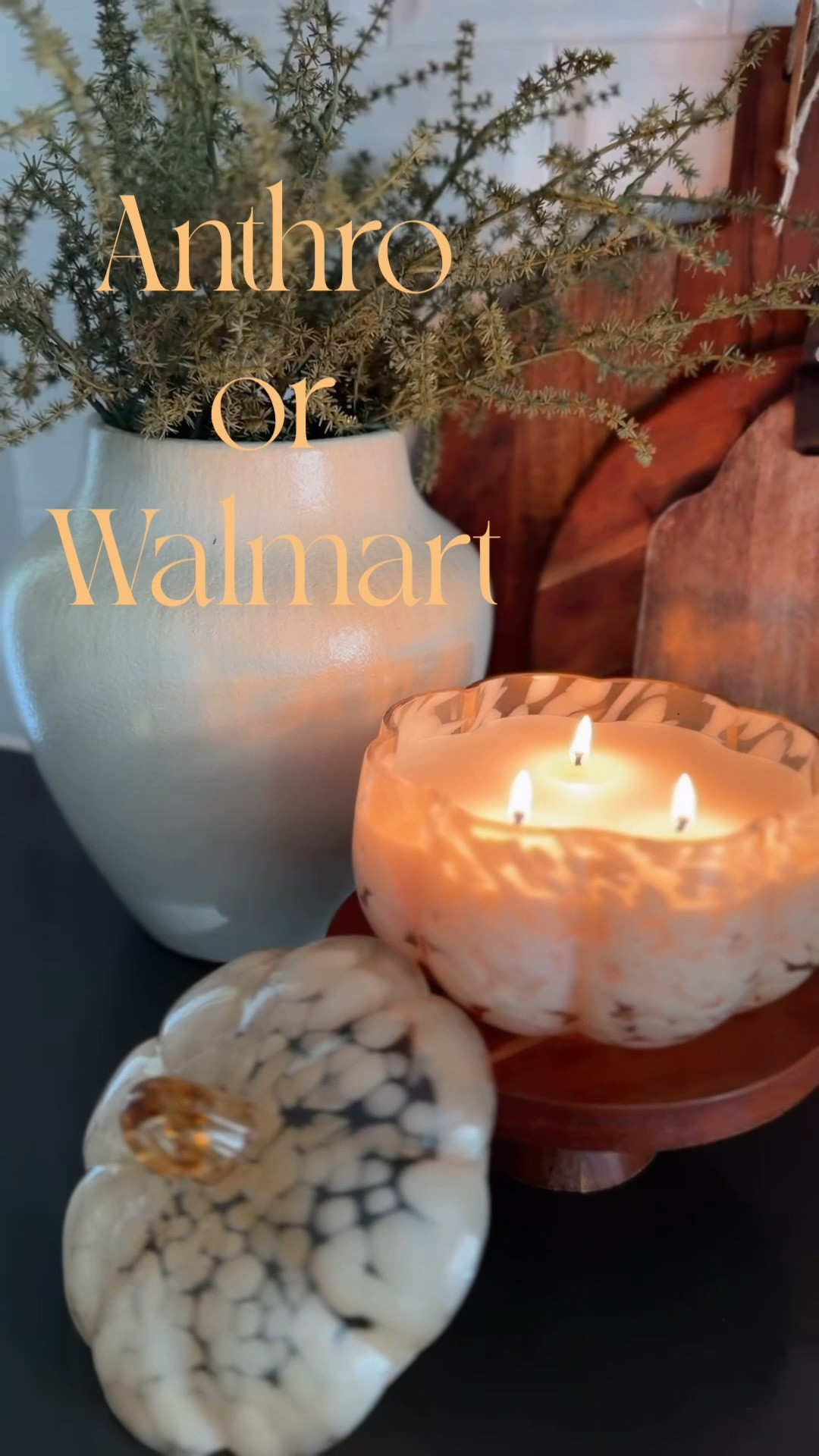 The viral @Walmart glass pumpkin candle is officially my fall home decor find of the season 

This beautiful pumpkin-shaped glass candle has that elevated, designer-inspired look without the Anthropologie or Pottery Barn price tag.
It's available in a gorgeous light glass and darker amber glass, plus multiple sizes, making it perfect for fall decorating, kitchen styling, coffee table decor, entryway styling, or displaying alongside cutting boards and other warm-toned kitchen accessories.
The lid is such a pretty detail, too-and it looks just as beautiful unlit as it does glowing. If you've been looking for an affordable way to add a little fall, pumpkin, cozy, elevated home decor to your space, this is it.
! Already showing LOW STOCK!
Shop it here before it sells out.

#LTKxWalmart #LTKSeasonal #LTKHome