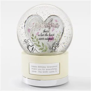 Engraved Grandma Heart Snow Globe | Things Remembered