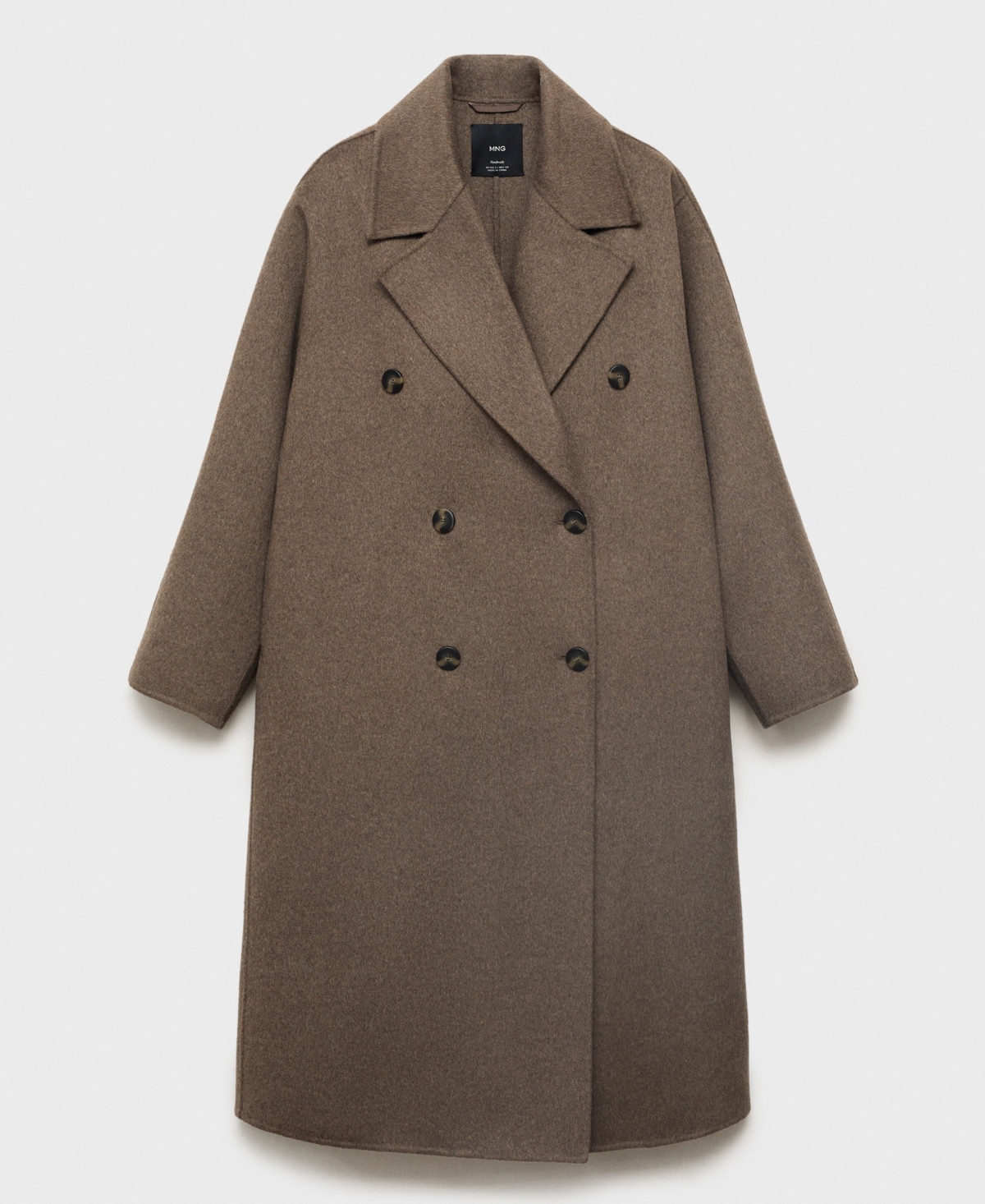 Mango Women's Handmade Oversized Wool Coat - Medium Brown | Macy's
