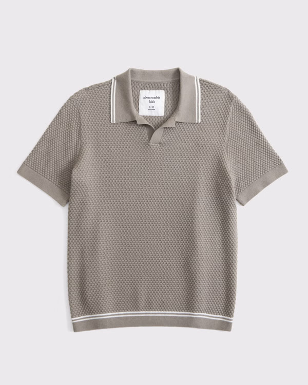 boys johnny collar sweater polo | boys tops | Abercrombie.com | Abercrombie & Fitch (US)