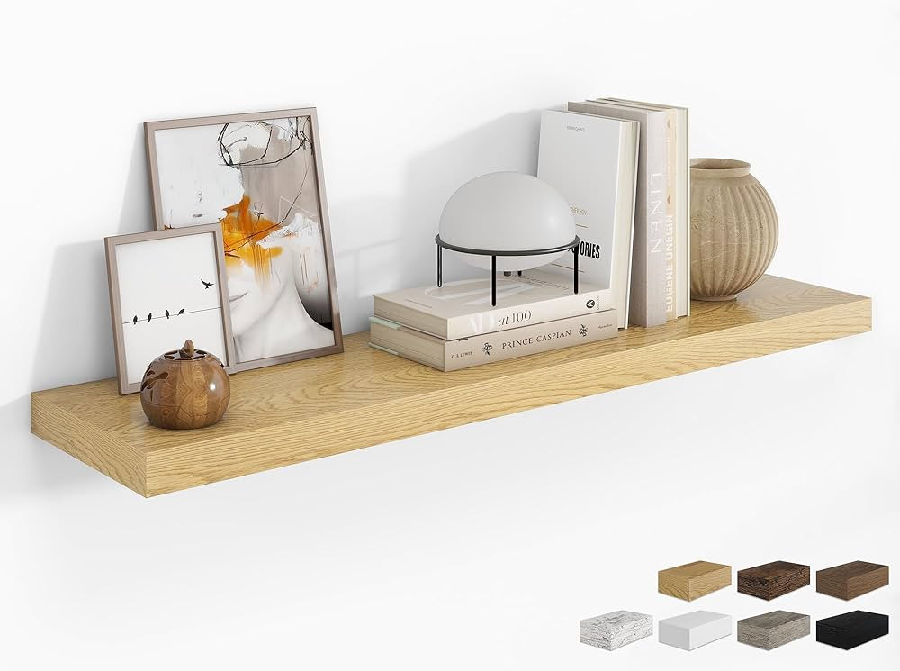 RICHFOCUS 48Inch Floating Shelves for Wall 1 Pack Shelves for Bedroom|Kitchen|Bathroom Wall Mount... | Amazon (US)