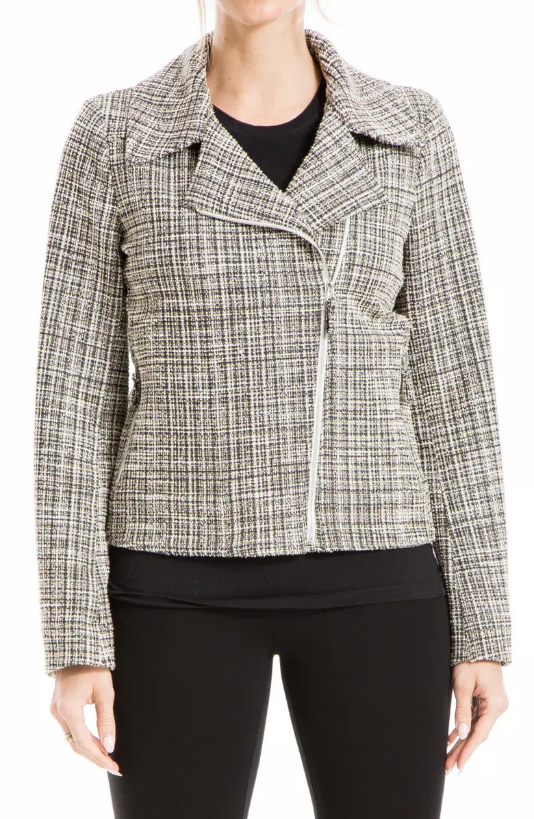 Bouclé Knit Moto Jacket | Nordstrom Rack