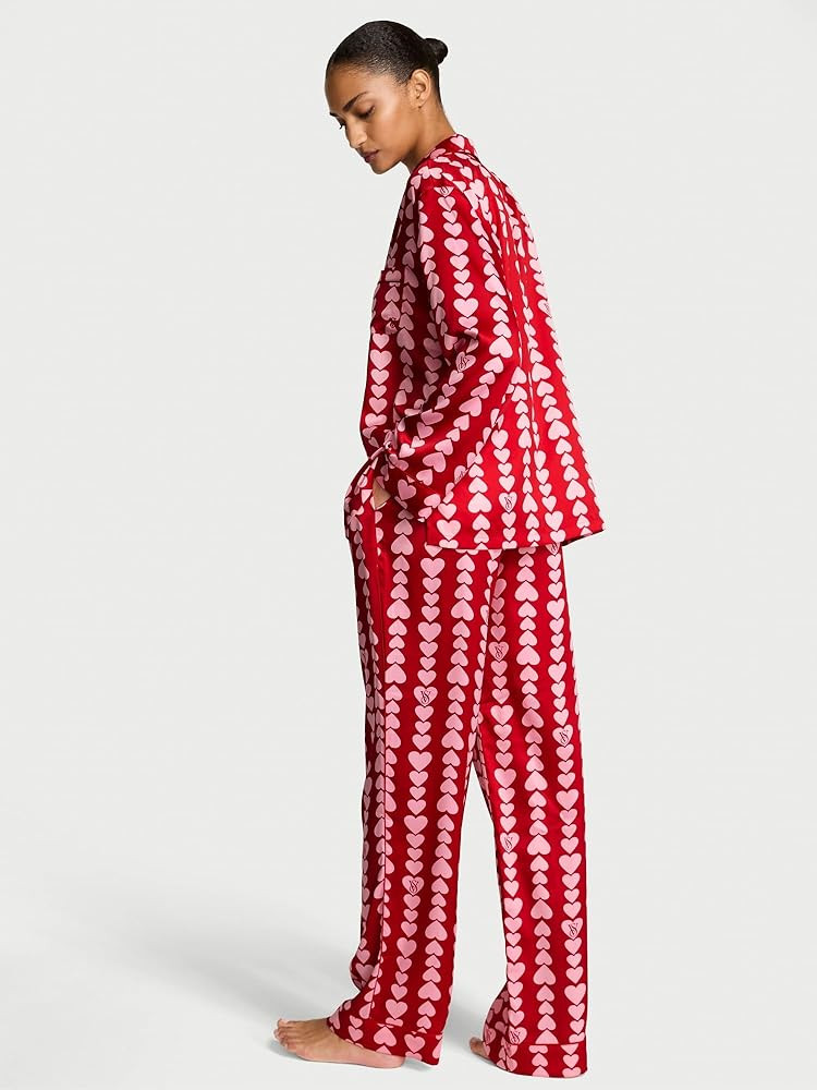 Victoria's Secret Satin Pajama Set, Long Sleeve Button Down Shirt & Pants, Sleepwear for Women (X... | Amazon (US)