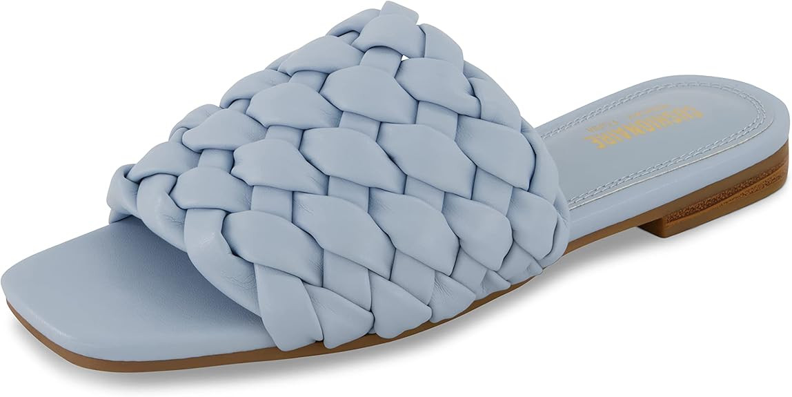 CUSHIONAIRE Women's Aramis woven slide sandal +Memory Foam, Wide Widths Available | Amazon (US)